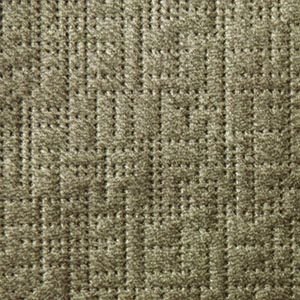 A detailed shot of textured fabric with a geometric pattern, similar to Golden Tech PR766 Relaxer MaxiComfort Recliner with Lift Assist - Small. Its neutral beige tone features raised squares and rectangles, creating a three-dimensional effect that mirrors programmable comfort.