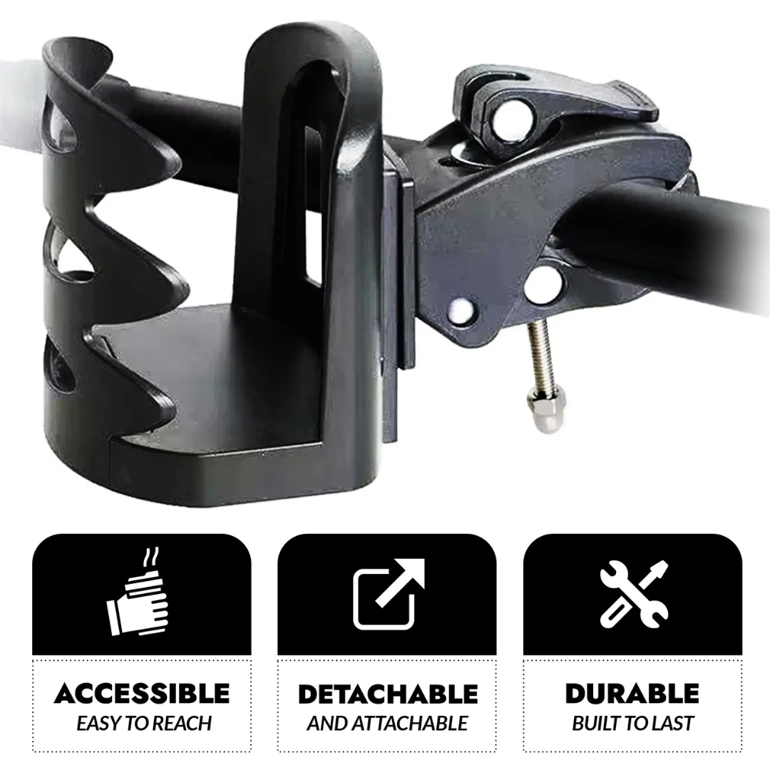ComfyGO Cup & Beverage Holder is easy to attach and detach