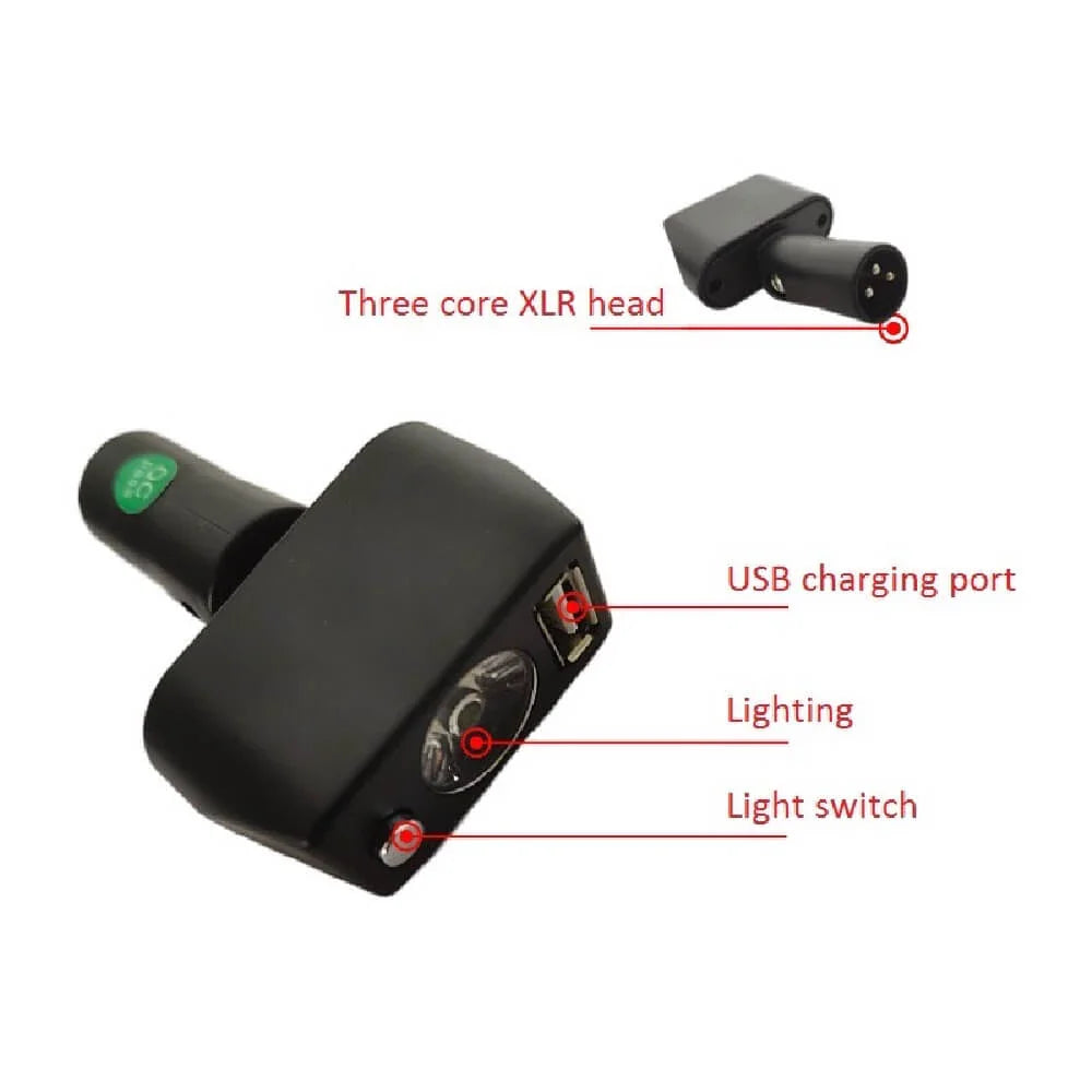 ComfyGO Headlight and USB Connector For Electric Wheelchairs with different features