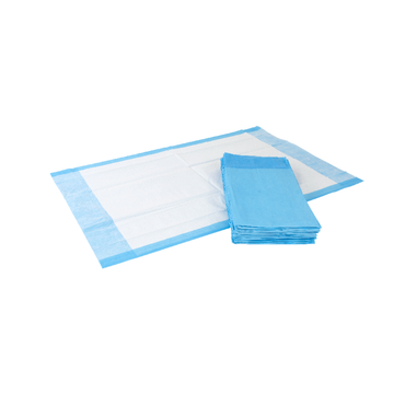 A stack of Dynarex Disposable Underpads is displayed, with one underpad laid flat and others folded neatly in a pile, all on a white background.