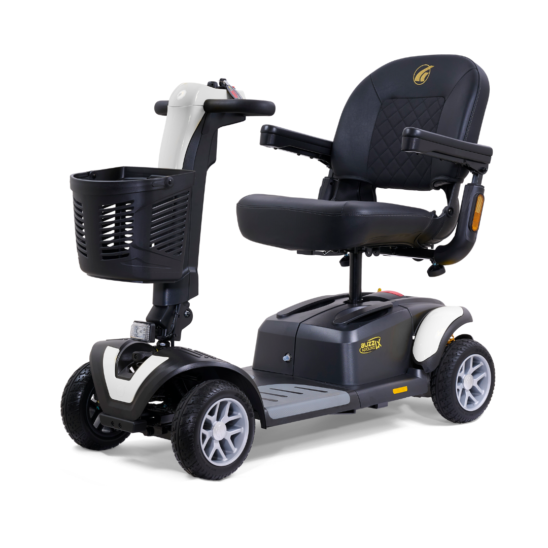 Golden Buzzaround LX GB149 - Heavy Duty 4 Wheel Portable Mobility Scooter White
