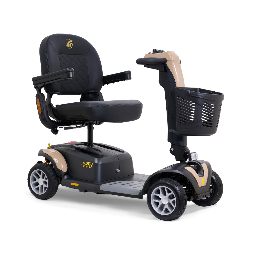 Golden Buzzaround LX GB149 - Heavy Duty 4 Wheel Portable Mobility Scooter Tan