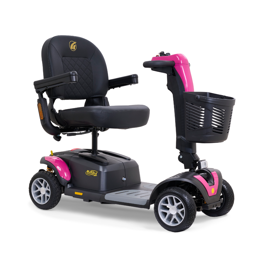 Golden Buzzaround LX GB149 - Heavy Duty 4 Wheel Portable Mobility Scooter Pink
