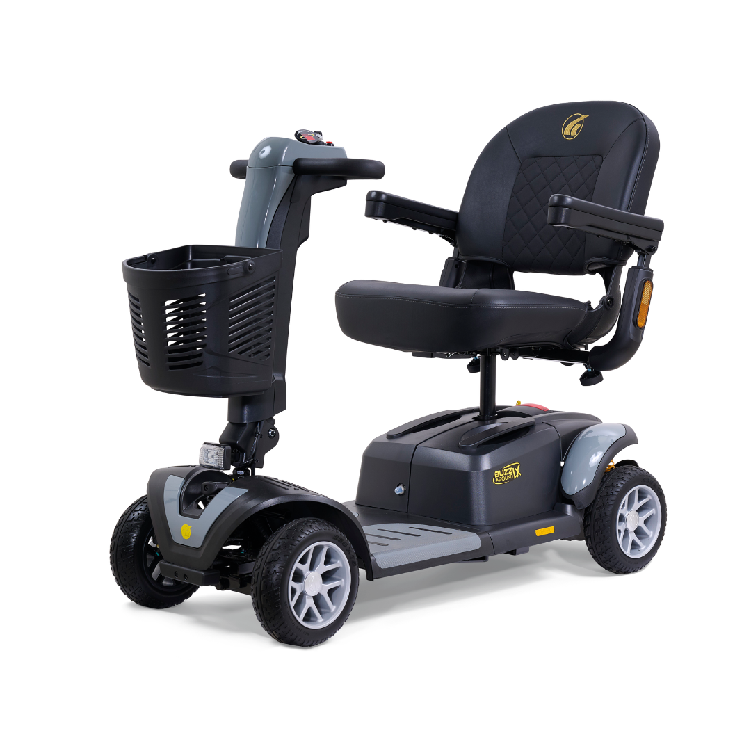 Golden Buzzaround LX GB149 - Heavy Duty 4 Wheel Portable Mobility Scooter Gray