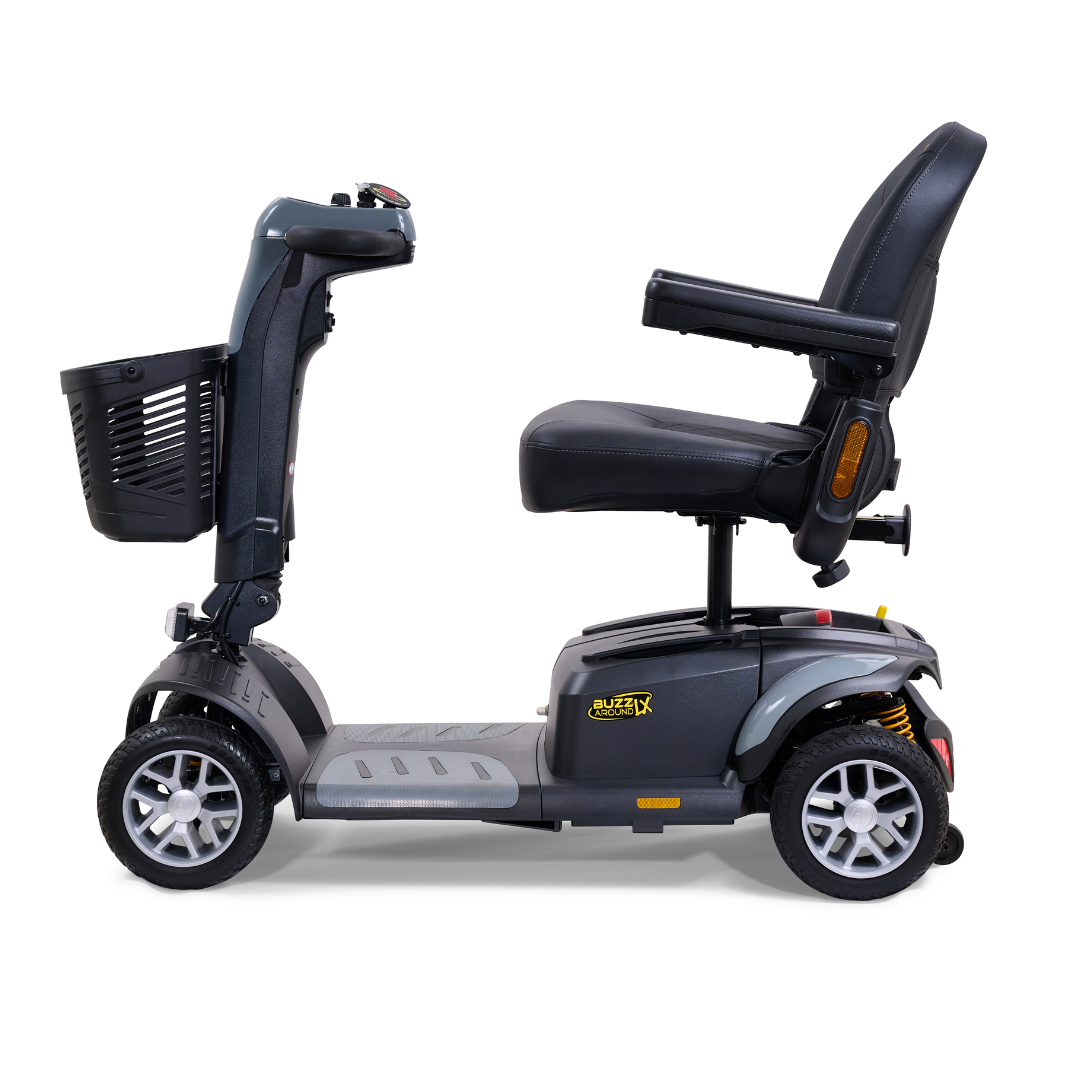 Golden Buzzaround LX GB149 - Heavy Duty 4 Wheel Portable Mobility Scooter Gray