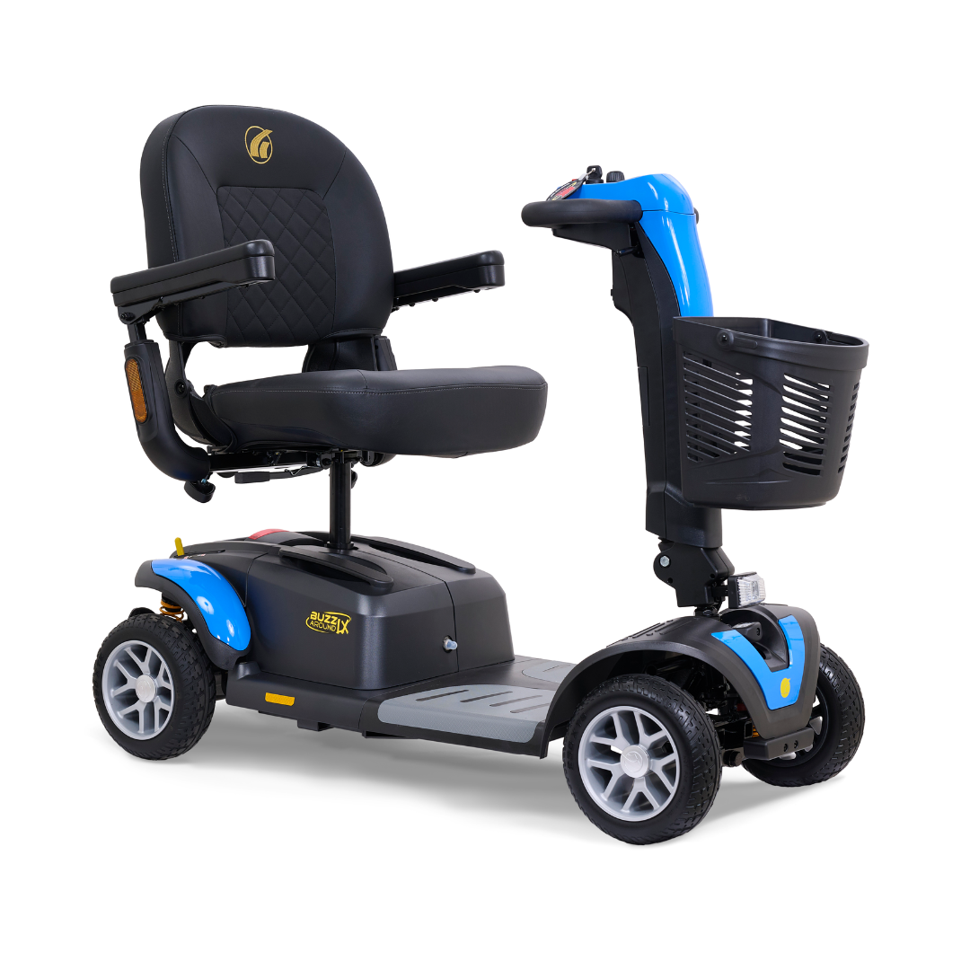 Golden Buzzaround LX GB149 - Heavy Duty 4 Wheel Portable Mobility Scooter Blue