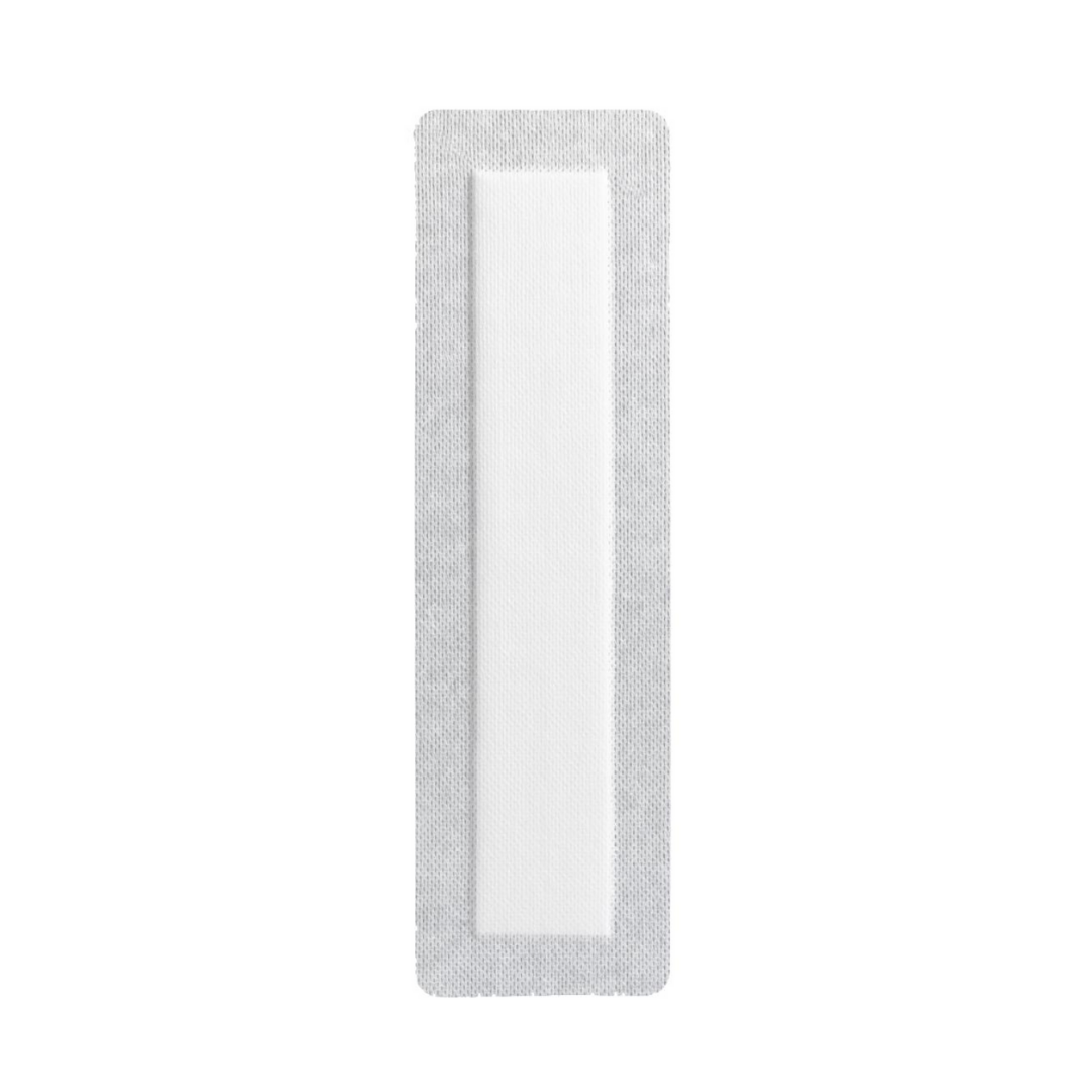 Medline Bordered Gauze Adhesive Island Wound Dressings are rectangular, white bandages featuring a soft absorbent pad at the center with a non-adherent contact layer, shown on a plain white background.
