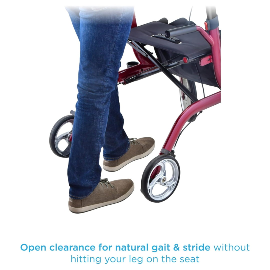Nova Medical Phoenix Rise UP Rollator - Upright Walker with Padded Forearm Support