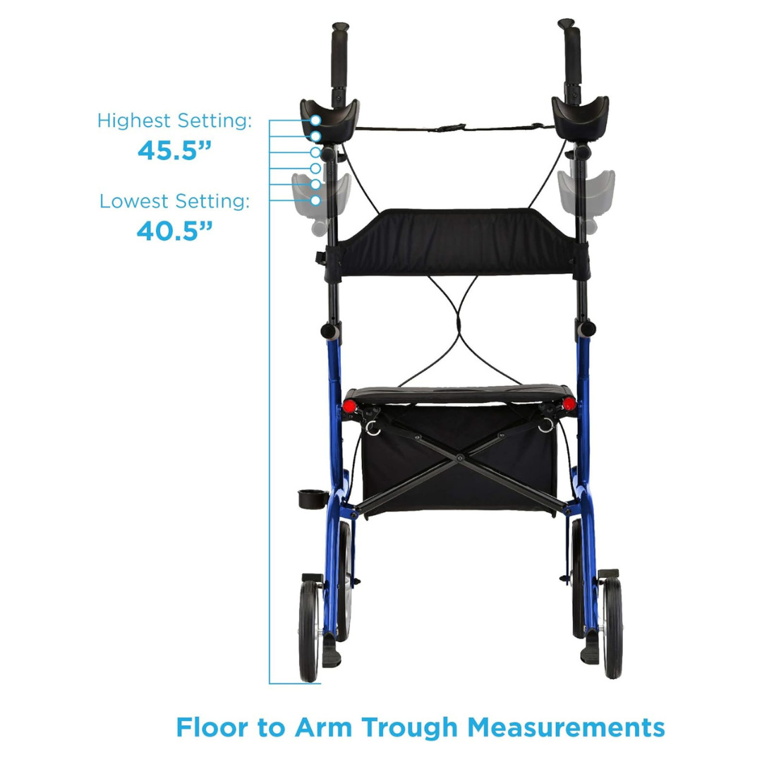 Nova Medical Phoenix Rise UP Rollator - Upright Walker with Padded Forearm Support