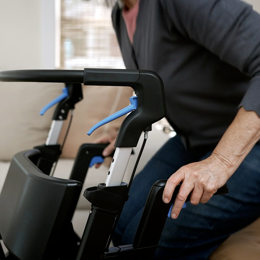 Nuvio One Portable Rollator with Stand Assist Handles - Open Box
