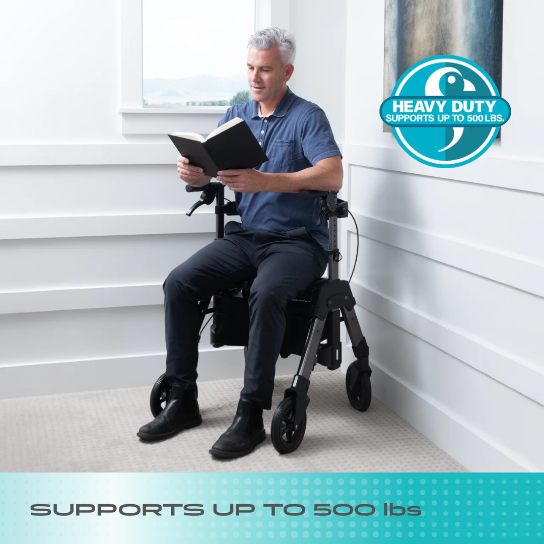 Signature Life Wonder Rollator HD - Portable Bariatric Walker