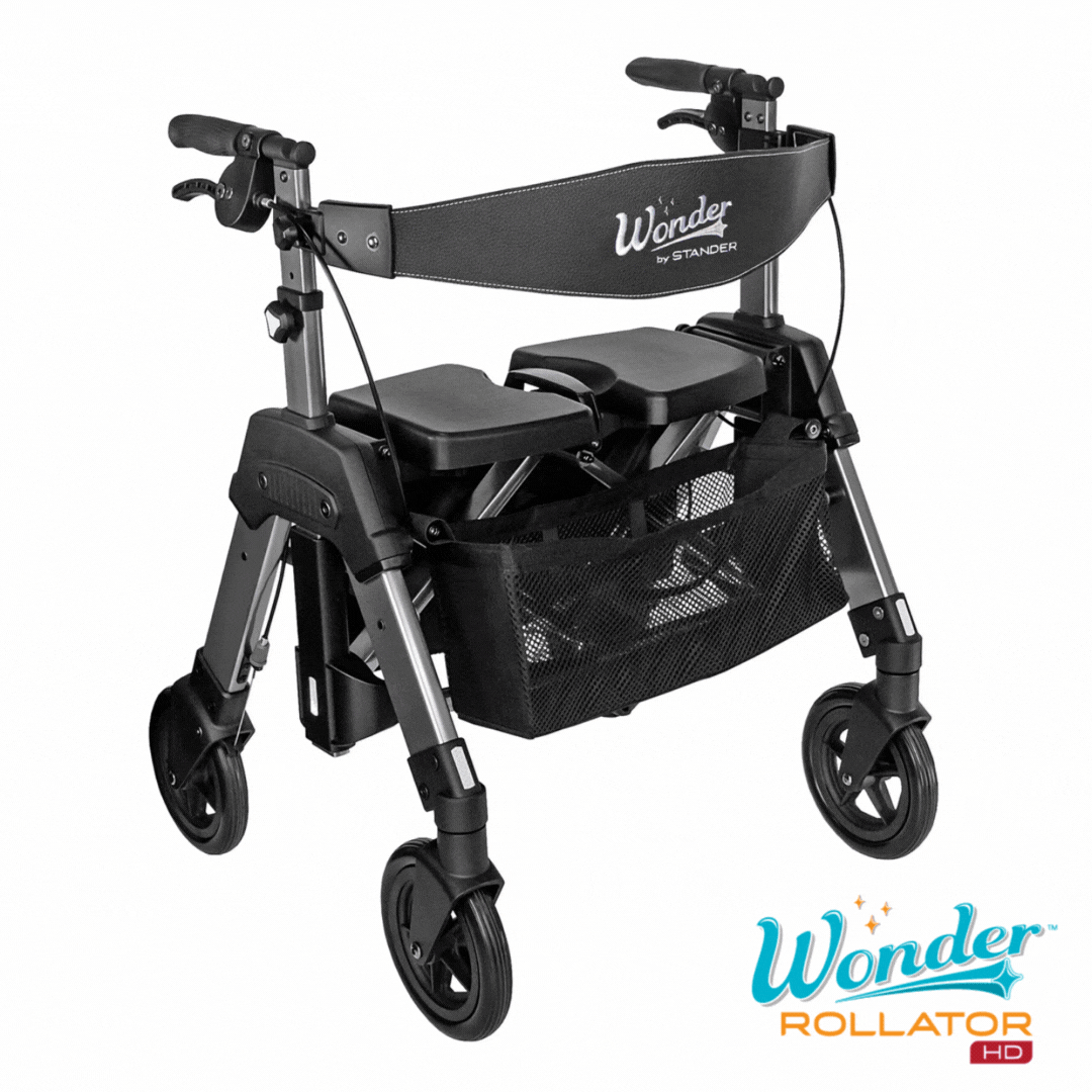 Signature Life Wonder Rollator HD - Portable Bariatric Walker