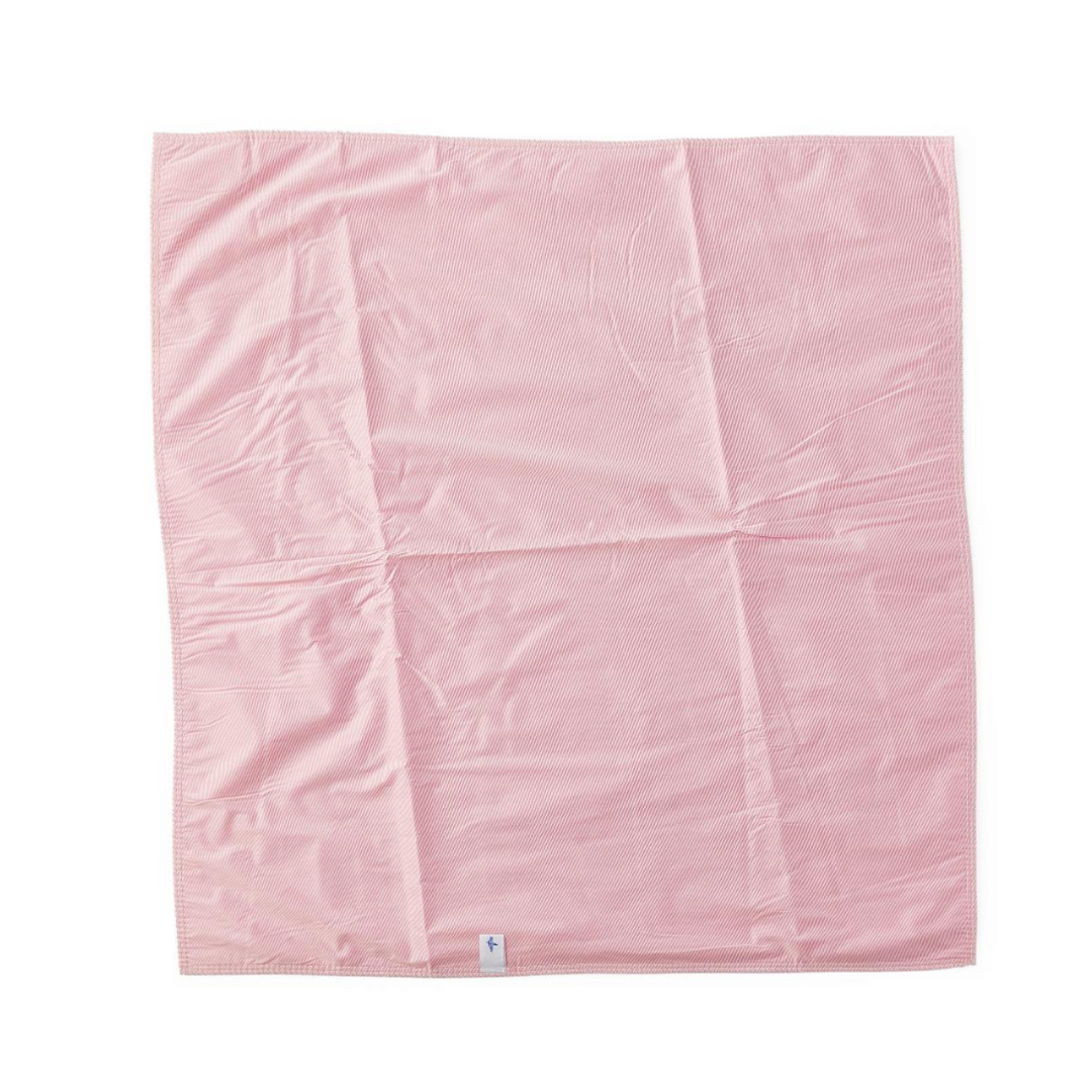 The Medline Sofnit 300 Reusable Underpads (Case of 24) features a light pink, square-shaped design with subtle creases and a small white tag near one edge, laid flat on a white background for comfort-focused use.