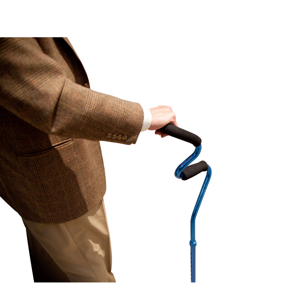StrongArm Cane - Self Standing Base with Bariatric Ergonomic Handle Support
