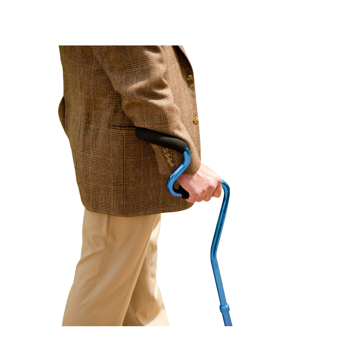 StrongArm Cane - Self Standing Base with Bariatric Ergonomic Handle Support