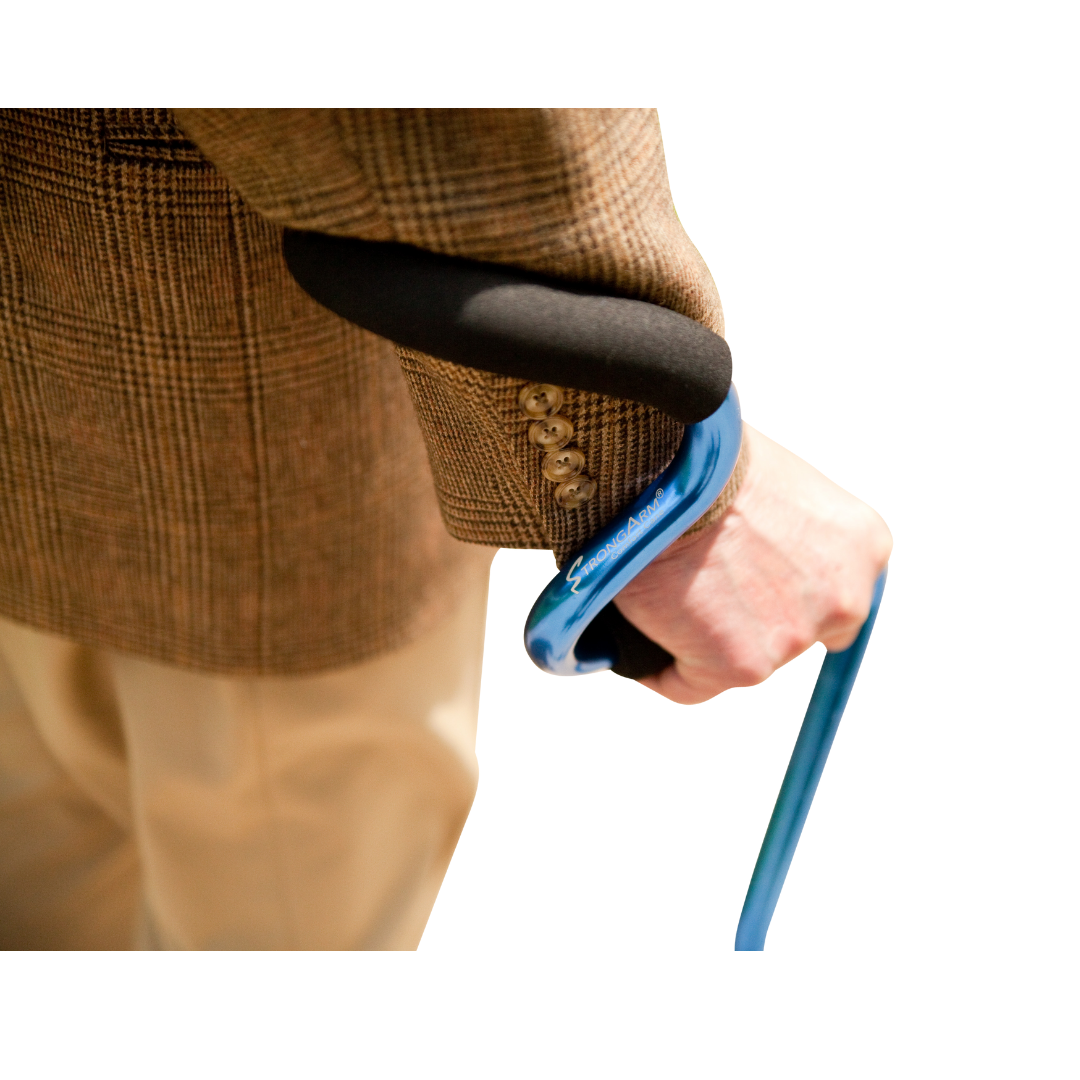 StrongArm Cane - Self Standing Base with Bariatric Ergonomic Handle Support