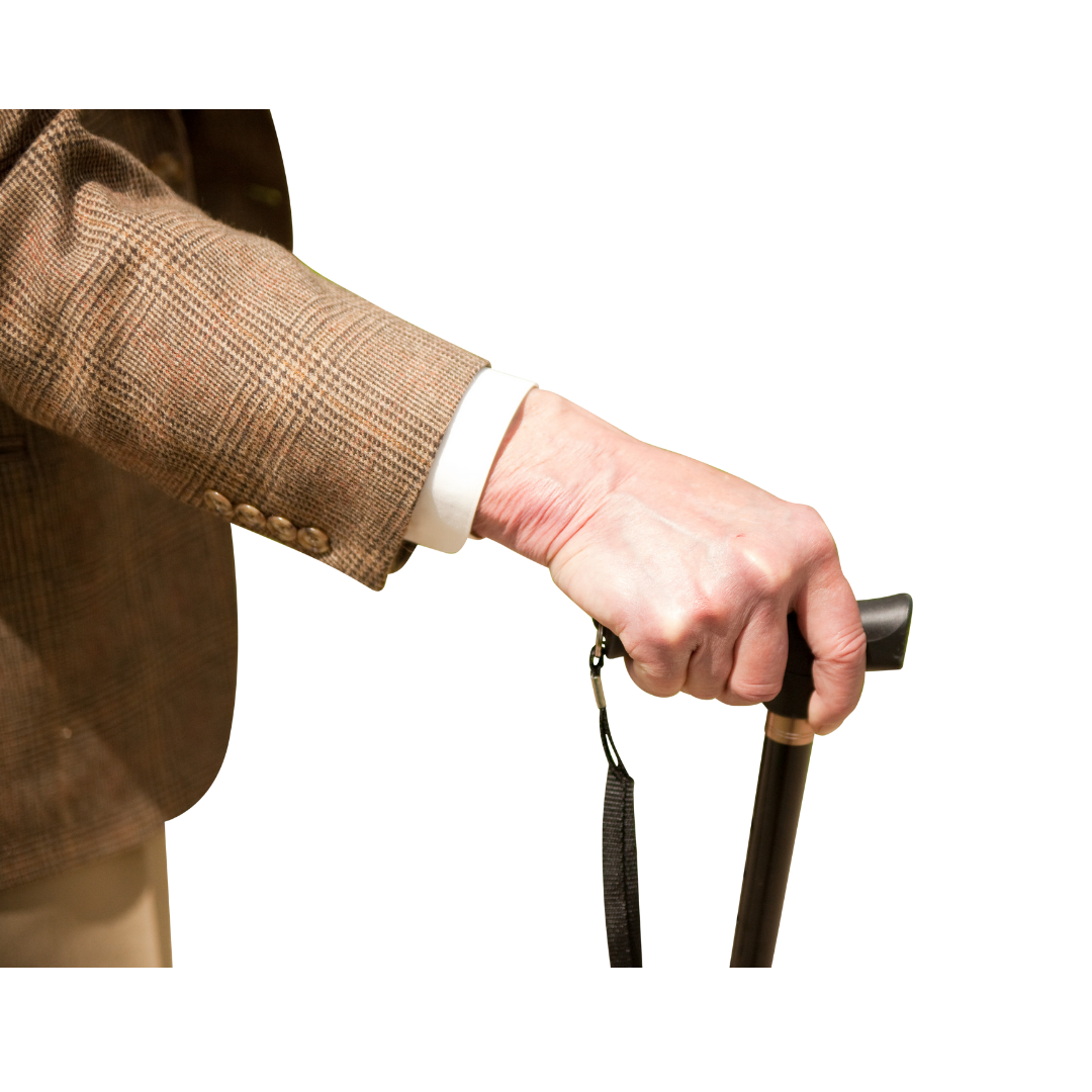 StrongArm Cane - Self Standing Base with Bariatric Ergonomic Handle Support