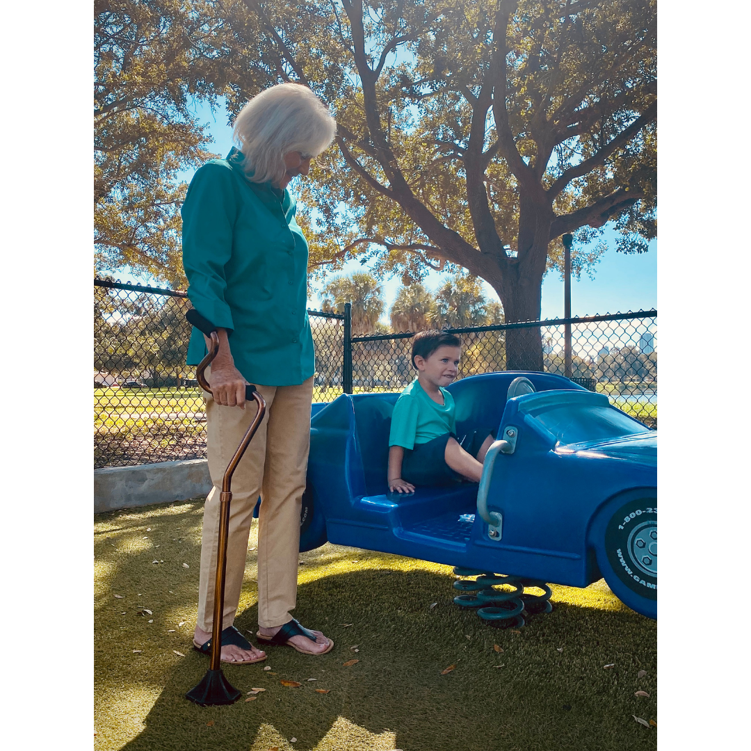 StrongArm Cane - Self Standing Base with Bariatric Ergonomic Handle Support