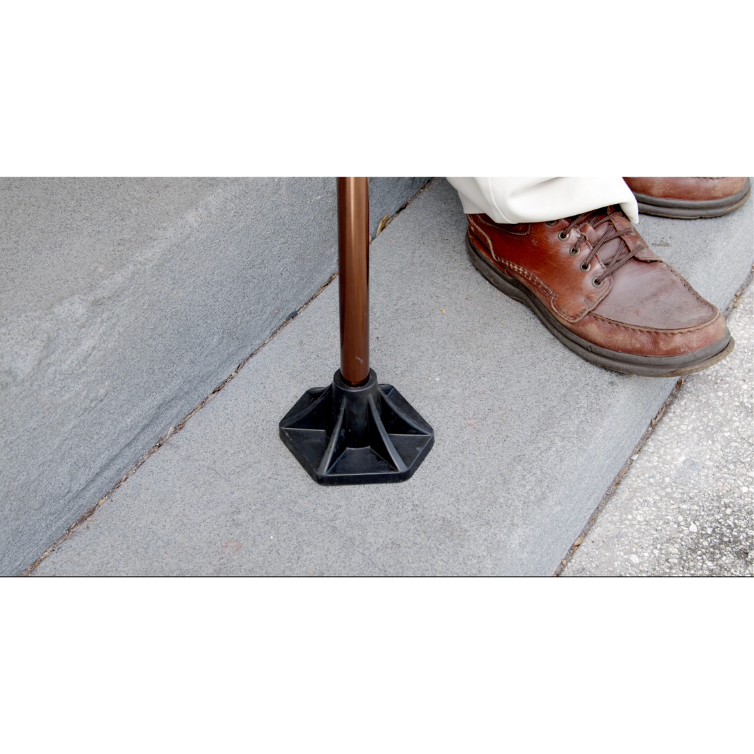 StrongArm Cane - Self Standing Base with Bariatric Ergonomic Handle Support