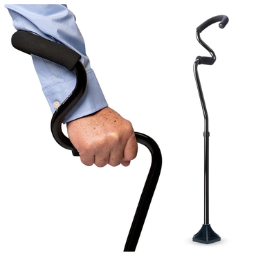 StrongArm Cane - Self Standing Base with Bariatric Ergonomic Handle Support