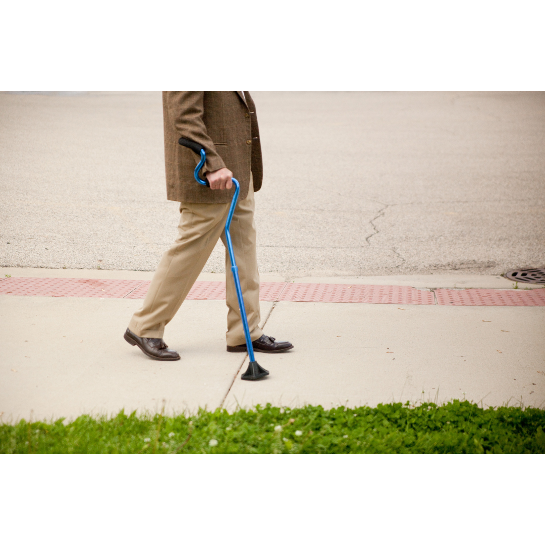 StrongArm Cane - Self Standing Base with Bariatric Ergonomic Handle Support