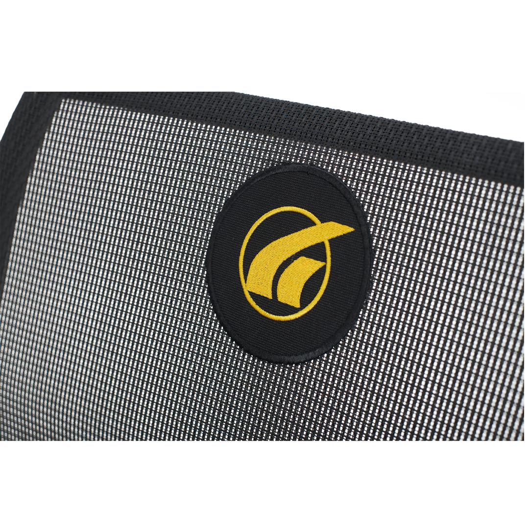 mesh backrest of the GP302 Golden Tech Carbon Fiber Cricket Power Wheelchair
