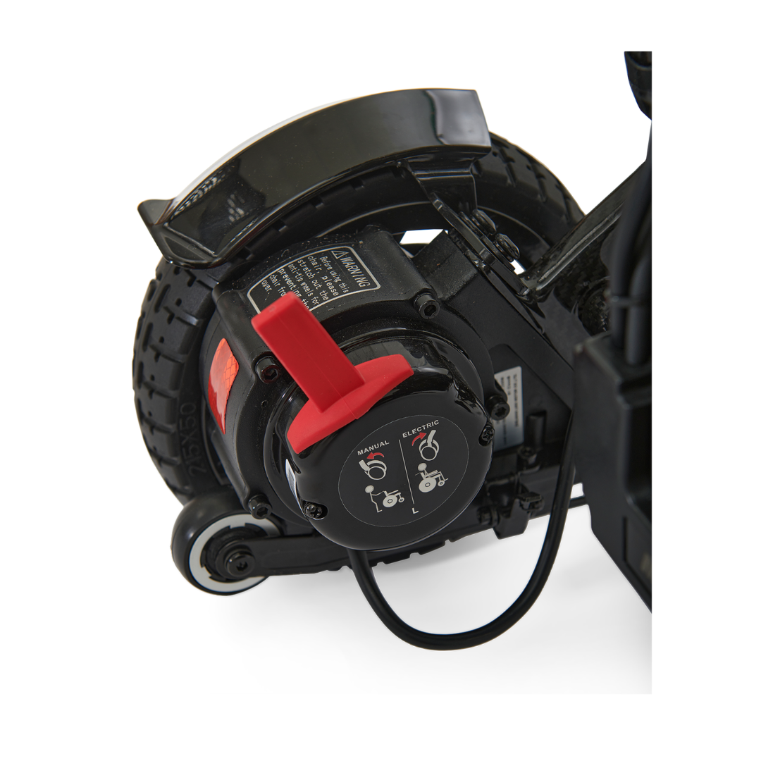 the drive and neutral lever for the Golden Tech Carbon Fiber Cricket Power Wheelchair