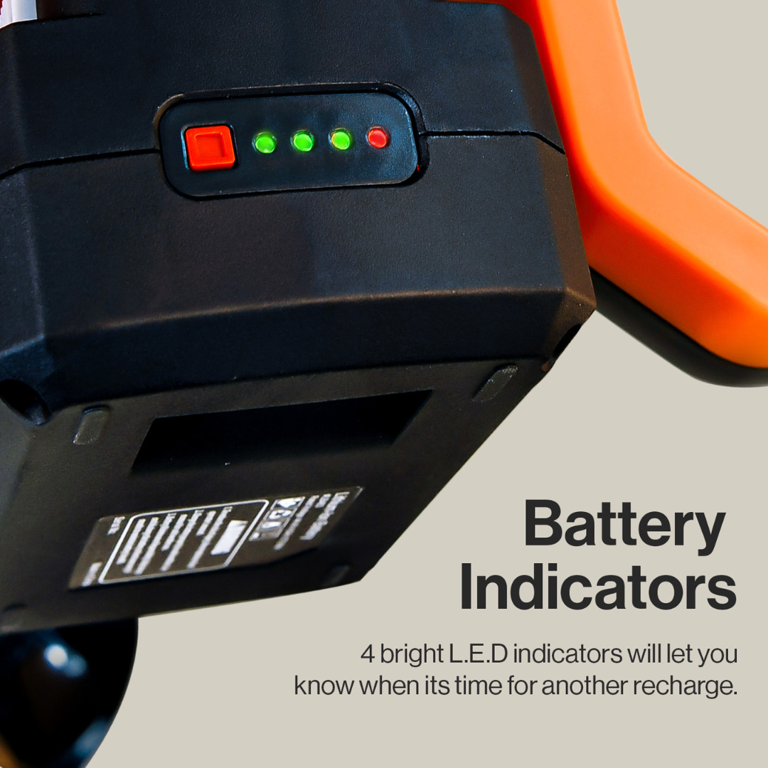 battery indicators on the SuperHandy 48V 4Ah Lithium Ion Battery