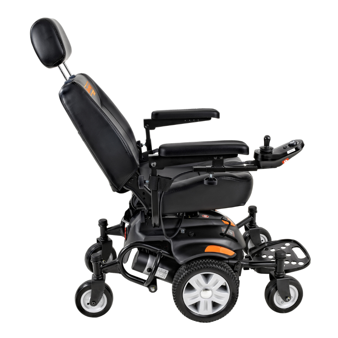The SuperHandy GoRide CRX Powerchair in a reclined position