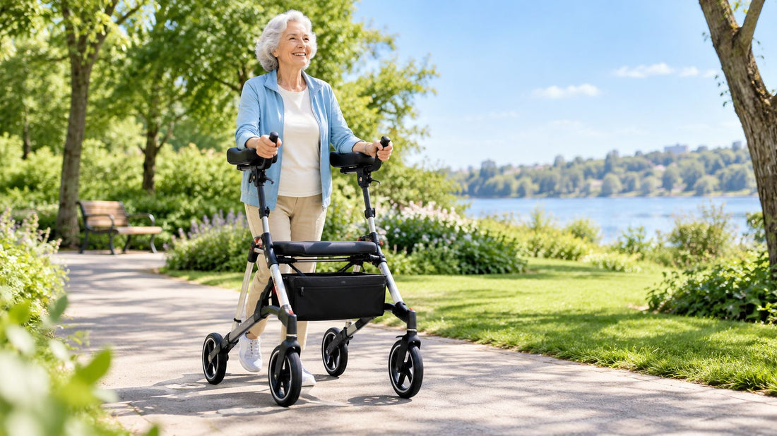 Upright Walker with Seat for Seniors Made Simple