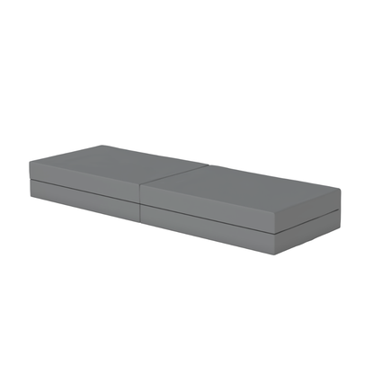 The High Safety Mat For Bedside Falls is a low, rectangular gray mat with a central seam, designed for advanced floor-level bed safety. It lays flat or folds, providing effective protection beside the bed.