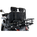 The Afikim Electric Vehicle Accessories include a mobility scooter featuring a rear luggage carrier, black seat with two headrests, visible handlebars, and a left mirror. Its metallic carrier has a sturdy framework ensuring daily durability.