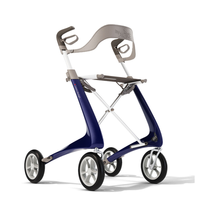 A sleek and minimalistic gray backrest designed for ByAcre Ultralight Carbon Fiber Rollators, offering ergonomic support for lightweight, modern mobility.
