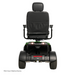 Rear view of a black Pride Baja® Wrangler® 2 Heavy Duty Outdoor Scooter with a headrest and armrests for rugged terrain, featuring four large wheels, red reflectors, and emphasizing durability and performance. FDA Class II Medical Device text is in the bottom left corner.
