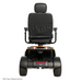 Rear view of the Pride Baja® Wrangler® 2 Heavy Duty Outdoor Scooter with a padded black chair and backrest, featuring a red bumper and large textured tires designed for rugged terrain durability. Bottom left text reads FDA Class II Medical Device.