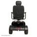 Rear view of the Pride Baja® Wrangler® 2 scooter showing a cushioned backrest, armrests, rear lights, and two sturdy wheels. It features CTS Suspension for a smooth ride and is labeled as an FDA Class II Medical Device in the bottom left corner.