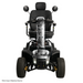 The Pride Baja® Wrangler® 2 Heavy Duty Outdoor Scooter is a rugged mobility scooter with CTS Suspension, large tires, two rearview mirrors, a camouflaged body with a cushioned seat and armrests, front headlights for visibility, and is an FDA Class II Medical Device perfect for rough terrains.