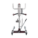 The Bestcare Bestlift PL228 HD Care is a compact, electric patient lift with a white and red design. It includes handlebars, a control unit, battery compartment, and foot pedal, mounted on wheels for easy mobility.