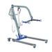 The Bestcare BestLift PL Series offers a blue and gray, full electric patient lift with four wheels and a sturdy metal frame. Designed to prevent caregiver back injuries, it features a curved arm, sling attachment, and intuitive control panel for efficient patient transfers.