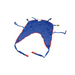 The Bestcare Universal Patient Lift Slings are blue and red with a U-shaped design, multiple straps for head support, and colored loops. Made from durable polyester mesh, they ensure safe transfers and compatibility with hoists or lifts.