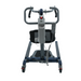 The Bestcare BestStand® SA Series Sit-to-Stand Patient Lift has a sturdy metal frame with wheels, an ergonomic design, padded support, handlebars, and a control panel to assist individuals with mobility challenges during transfers.