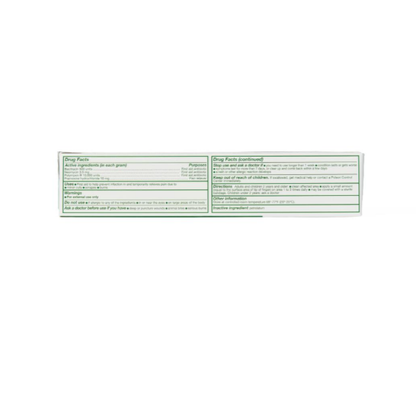 A white and green label on a rectangular box displays drug facts and ingredients for Medline CURAD Triple Antibiotic + Pain Relief Ointment in small text; the details are not fully legible due to image quality.