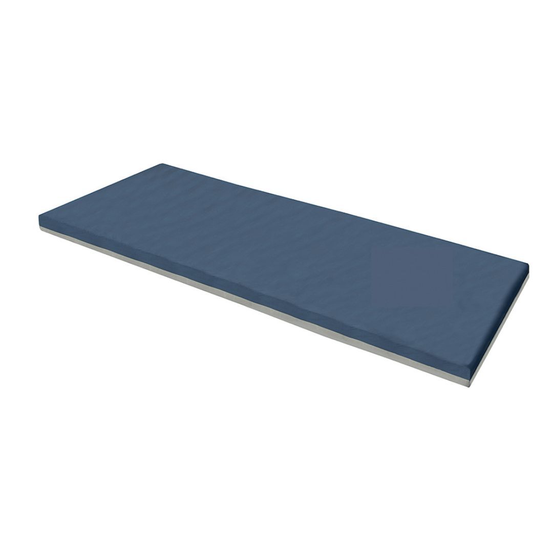 The Carex Gel Overlay - Pressure Relief & Comfort Support is a rectangular blue gel mattress overlay with a gray underside, designed for pressure relief and sore prevention, shown on a white background.