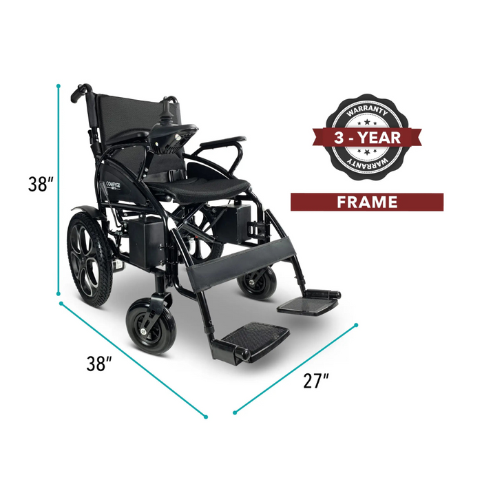 ComfyGO 6011 Folding Electric Wheelchair - Portable & FAA Approved