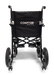 The ComfyGo X-lite, a black foldable electric wheelchair weighing just 28 lbs, displays its brand on the backrest along with powerful motors. With large rear wheels and small front wheels, it embodies an ultra-lightweight design and is set against a plain white background.