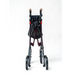 The Compass Health Ascent Premium Euro-Style Rollator, seen from the front against a white background, is a foldable burgundy walker with a lightweight aluminum frame and four wheels. It includes black handles and a mesh storage bag, offering excellent mobility support.