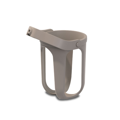 The Cup Holder For ByAcre Rollators is a beige plastic accessory with an open-frame design and top handle, shown on a white background, offering practical convenience for your byACRE Rollator.
