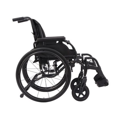 A Drive Nitro Cruise Wheelchairs | Ultralight & Portable, weighing 28 lbs with large rear wheels, small front wheels, footrests, and a lightweight aluminum frame, is shown from the side against a white background.
