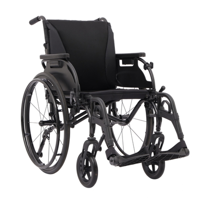 The Drive Nitro Cruise Wheelchairs | Ultralight & Portable features armrests, footrests, and large rear wheels, made of lightweight aluminum at just 28 lbs, displayed on a white background.