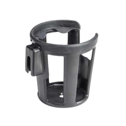 The Cup Holder for Drive Nitro Sprint Rollators is a black plastic accessory with open sides and a mounting clip, shown against a white background.